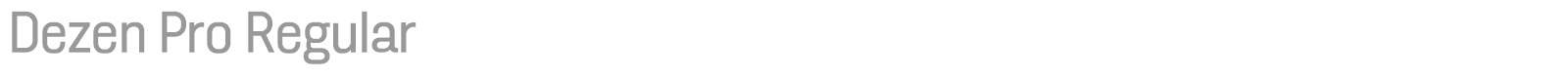 Dezen Pro font preview